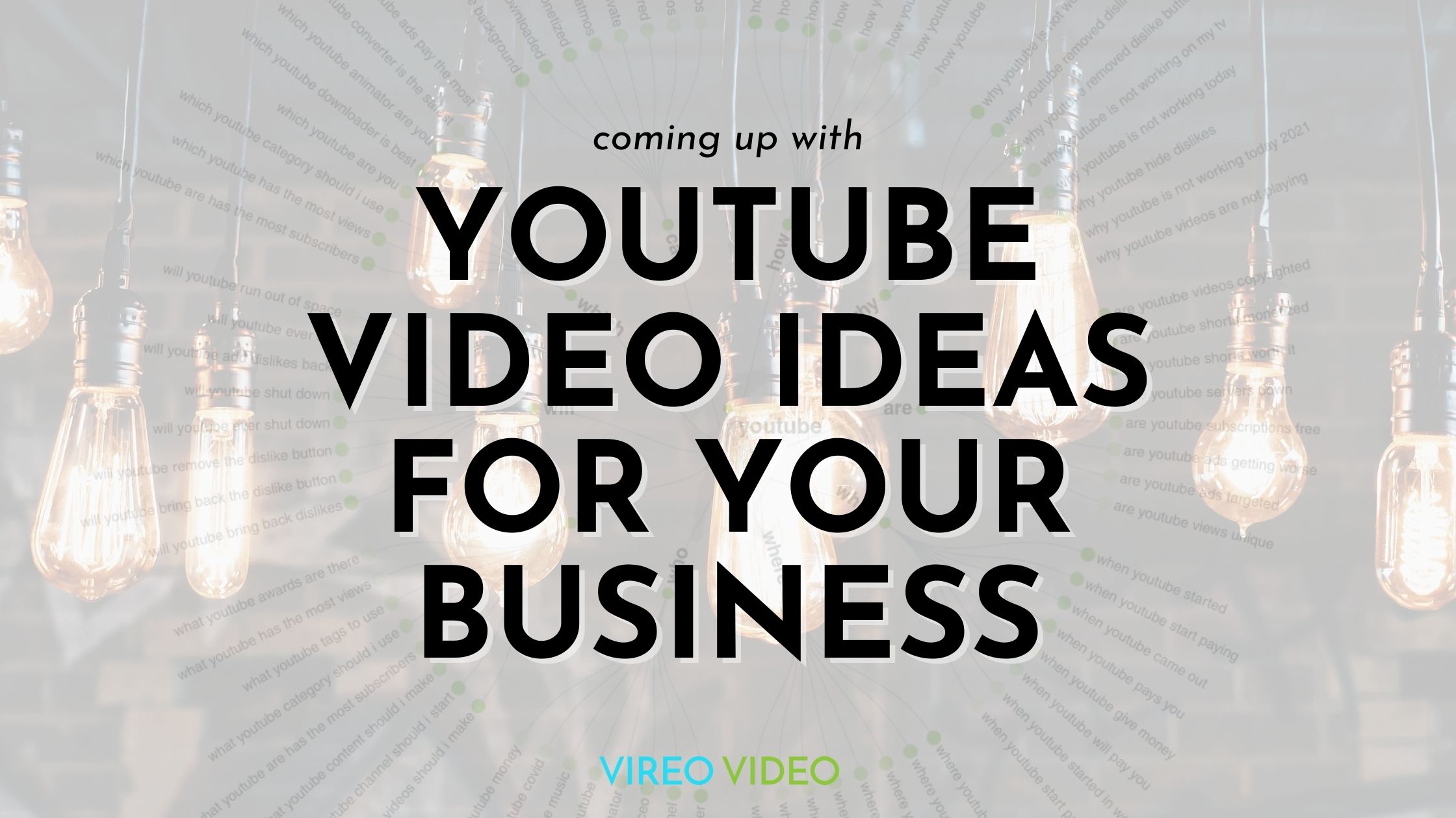 Blog post header image for YouTube Video Ideas for your business