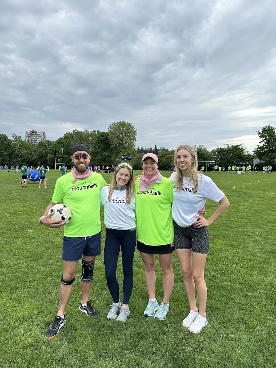 Team soccer in the park